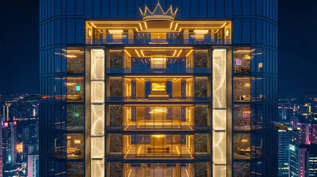 菠菜平台 太阳神殿摩天楼VIP层全景